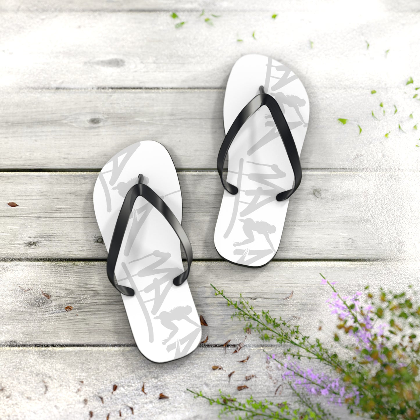 Flip Flops with Vaka Graffiti Art Design - GraffitiCityNV Collection