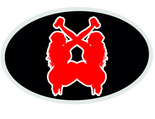 Red silhouette of Graffiti City logo on black background