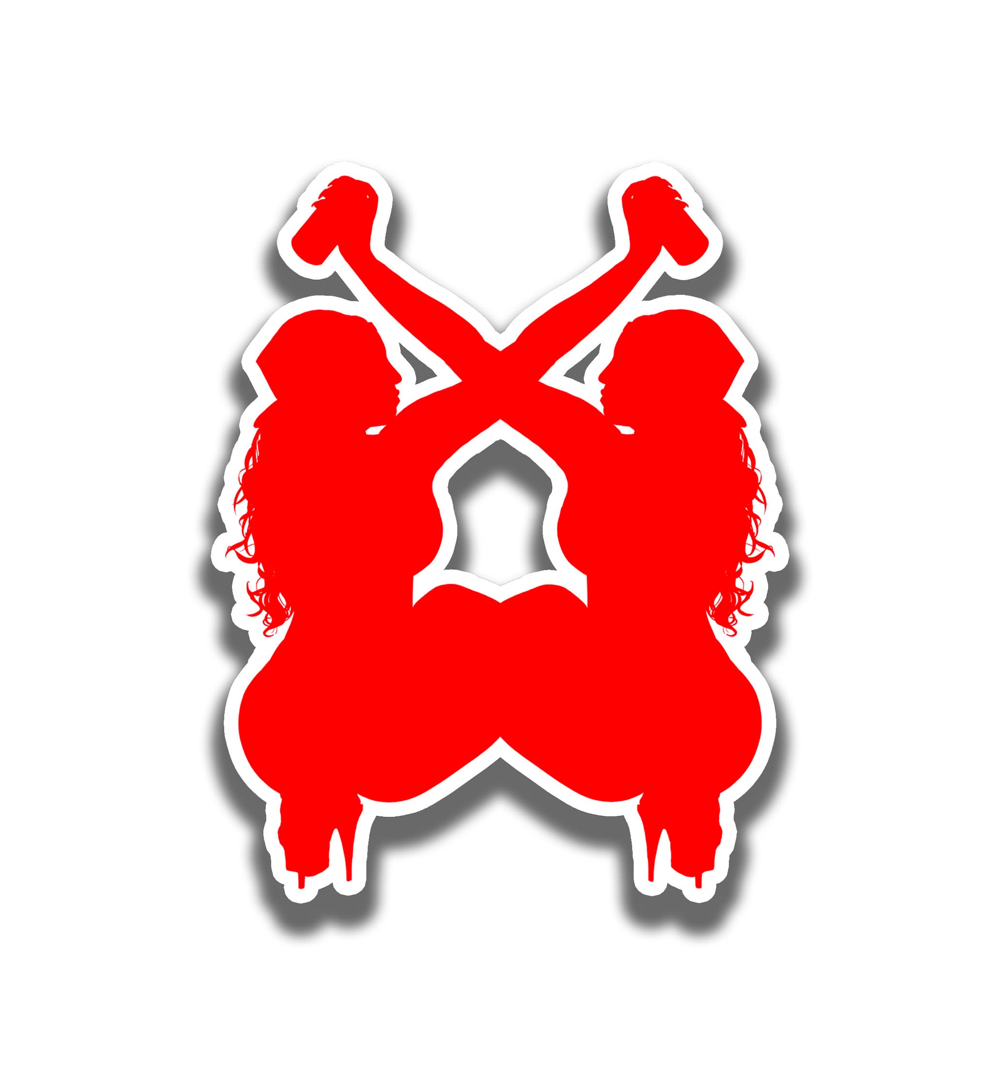 Red silhouette of Graffiti City logo with white background