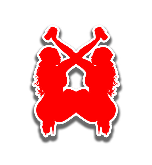 Red silhouette of Graffiti City logo with white background